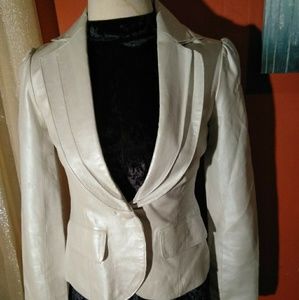 Metallic Leather Jacket